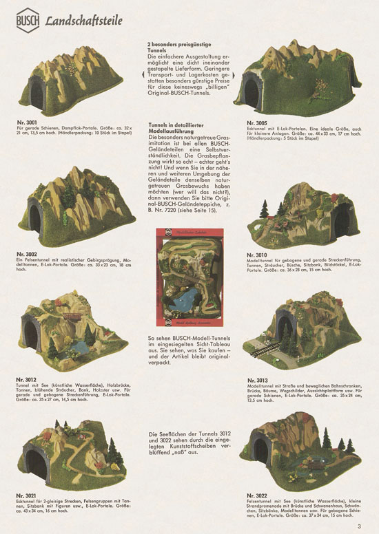 Busch Modellbahn-Zubehör Katalog 1968-1969