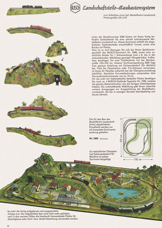 Busch Modellbahn-Zubehör Katalog 1968-1969