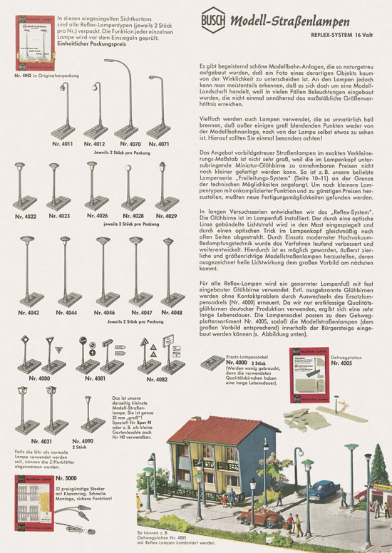 Busch Modellbahn-Zubehör Katalog 1968-1969