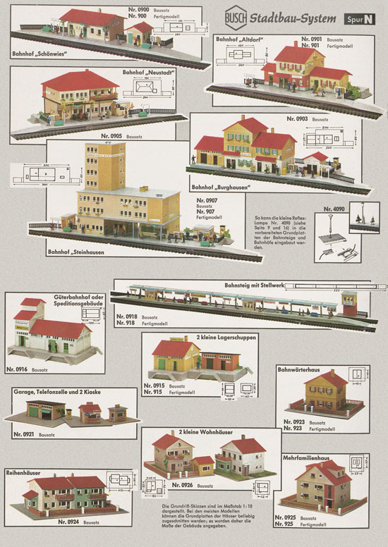 Busch Modellbahn-Zubehör Katalog 1968-1969