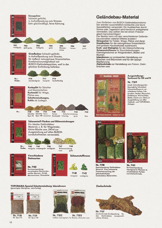 Busch Modellbahn-Zubehör Katalog 1975-1976