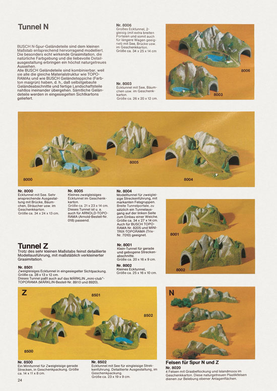 Busch Modellbahn-Zubehör Katalog 1975-1976