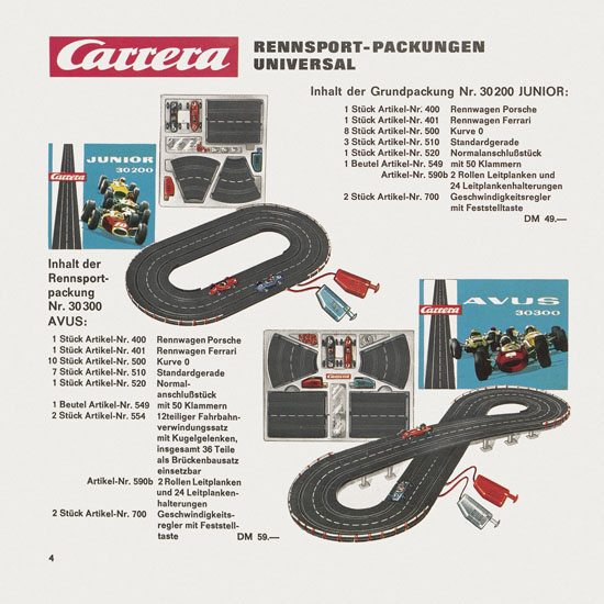 Carrera Katalog 1967-1968