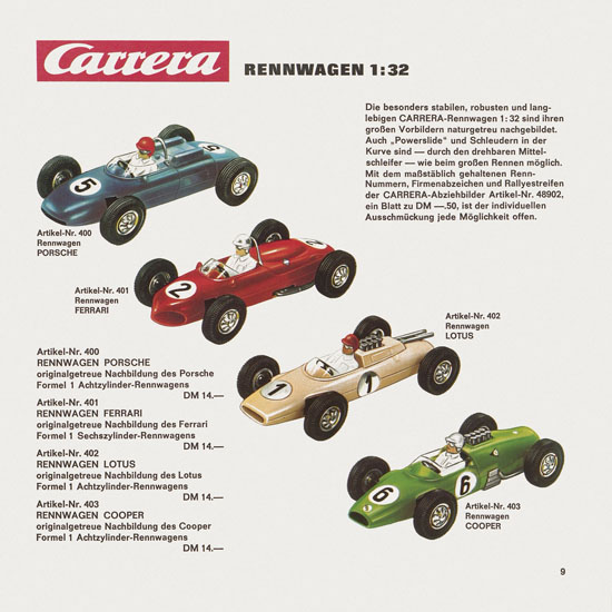 Carrera Katalog 1967-1968