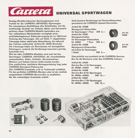 Carrera Katalog 1968-1969