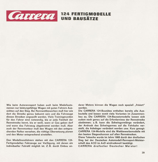 Carrera Katalog 1968-1969