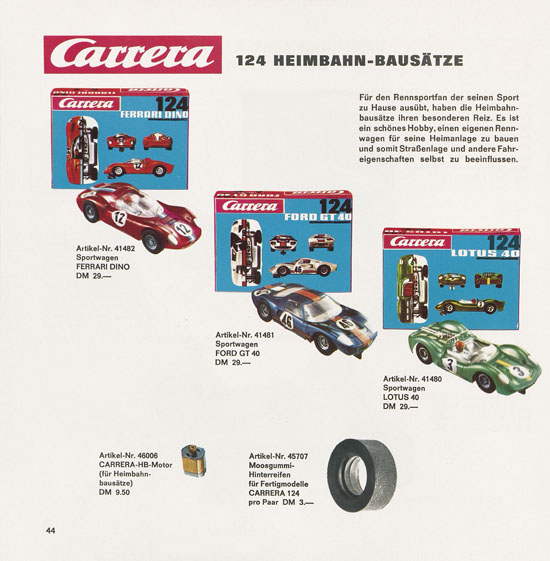 Carrera Katalog 1968-1969