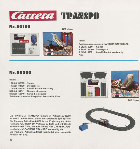 Carrera Katalog 1970-1971