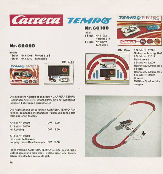 Carrera Katalog 1970-1971