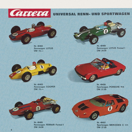 Seite 10 Carrera Katalog 1971-1972