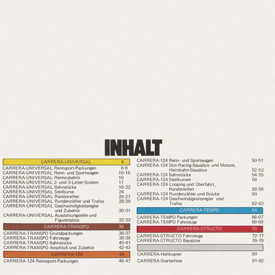 Seite 3 Carrera Katalog 1972-1973
