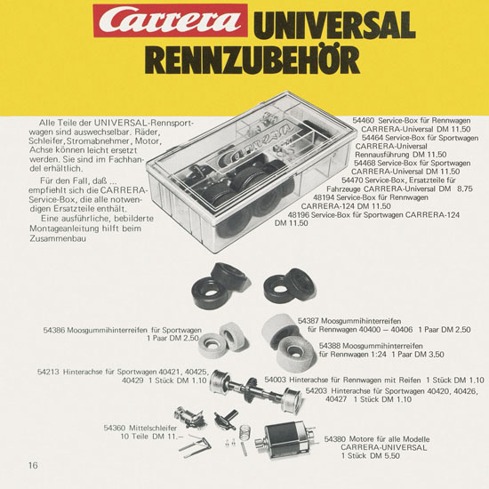 Seite 16 Carrera Katalog 1972-1973