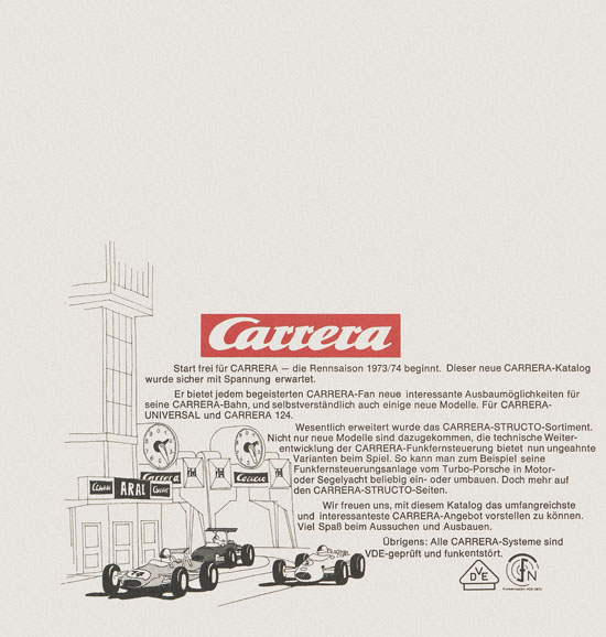 Seite 2 Carrera Katalog 1973-1974