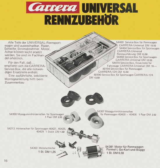 Seite 16 Carrera Katalog 1973-1974