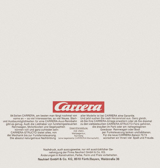 Carrera Katalog 1973-1974