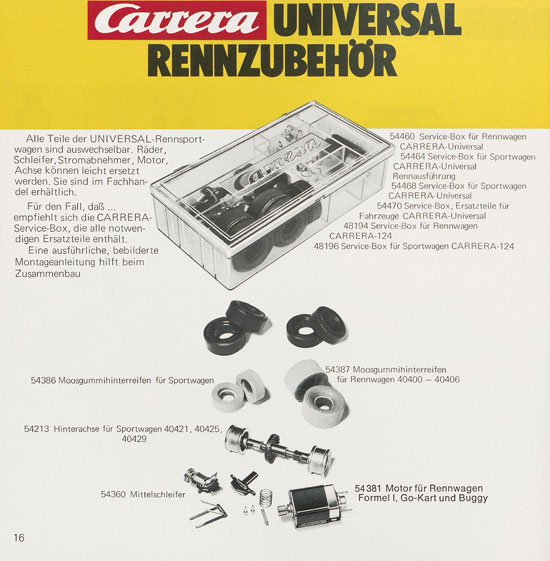 Seite 16 Carrera Katalog 1974-1975
