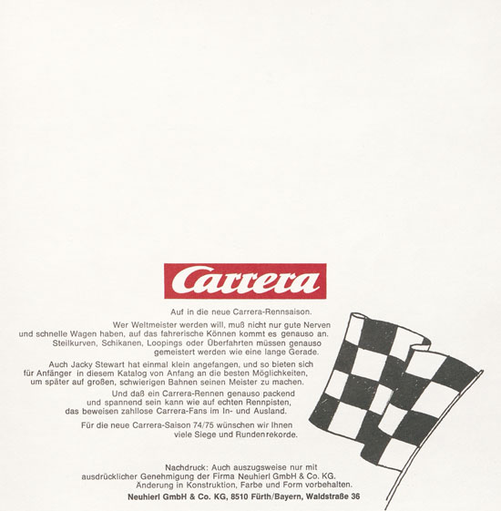 Carrera Katalog 1974-1975