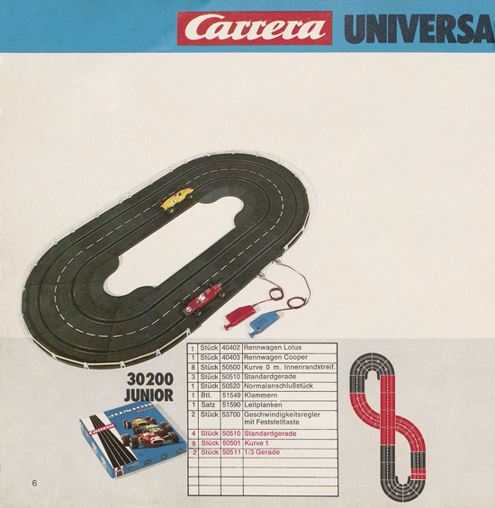 Seite 6 Carrera Autorennbahn Katalog 1975-1976