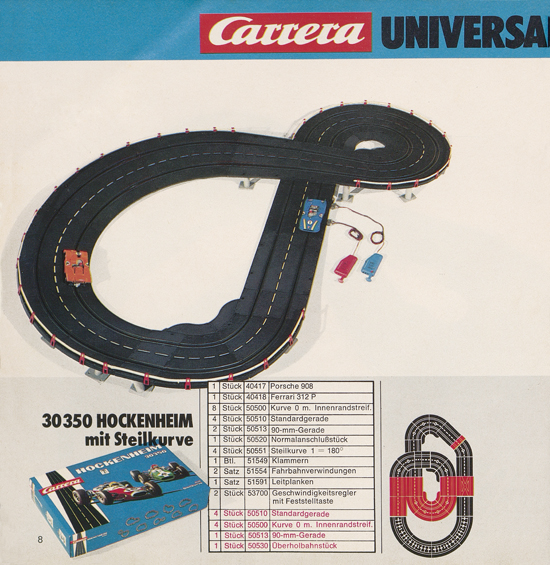 Carrera Autorennbahn Katalog 1975-1976