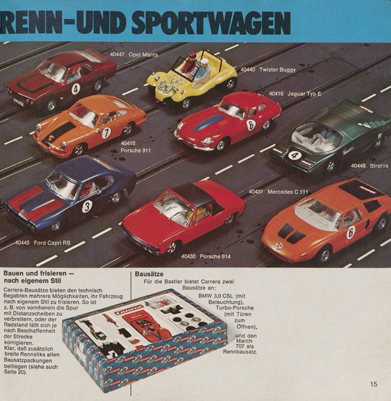 Seite 15 Carrera Autorennbahn Katalog 1975-1976