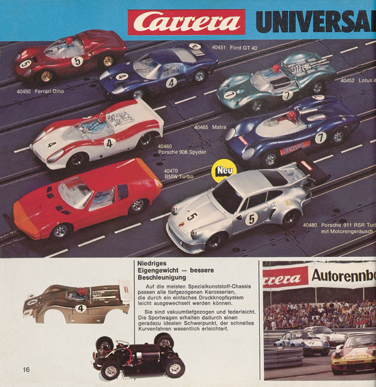 Carrera Autorennbahn Katalog 1975-1976