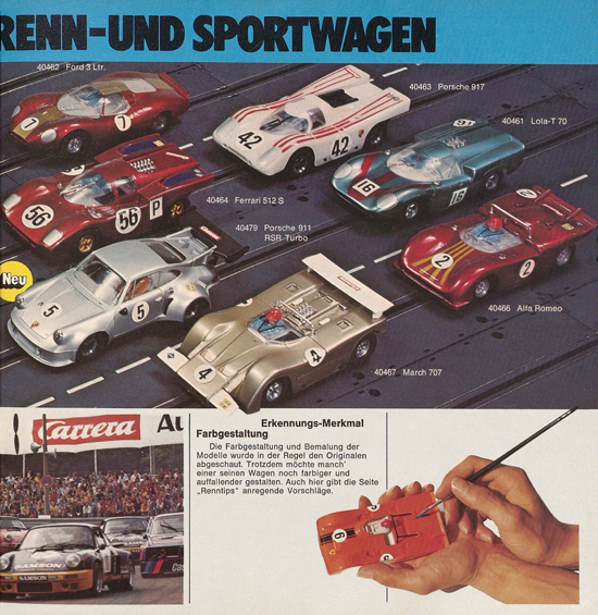 Carrera Autorennbahn Katalog 1975-1976