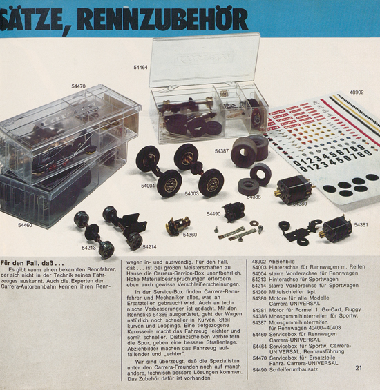 Seite 21 Carrera Autorennbahn Katalog 1975-1976