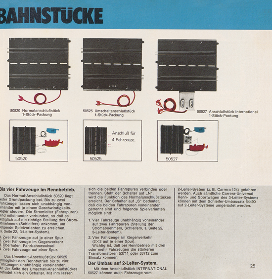 Carrera Autorennbahn Katalog 1975-1976