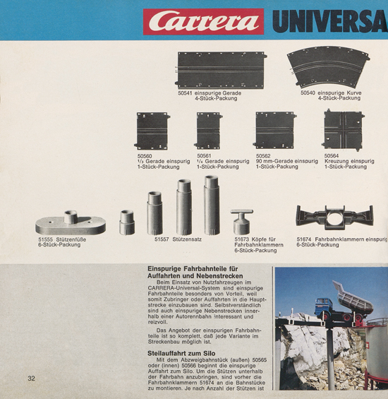 Carrera Autorennbahn Katalog 1975-1976