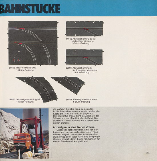 Seite 33 Carrera Autorennbahn Katalog 1975-1976