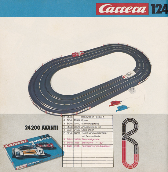 Carrera Autorennbahn Katalog 1975-1976