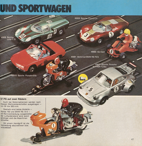 Carrera Autorennbahn Katalog 1975-1976