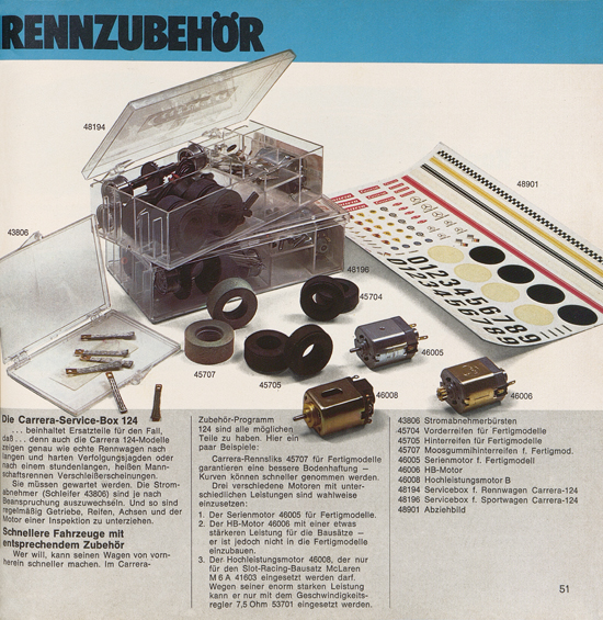 Seite 51 Carrera Autorennbahn Katalog 1975-1976
