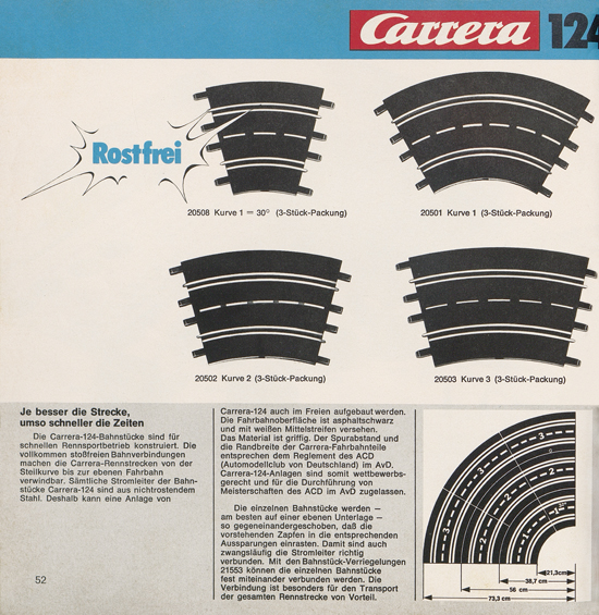 Carrera Autorennbahn Katalog 1975-1976