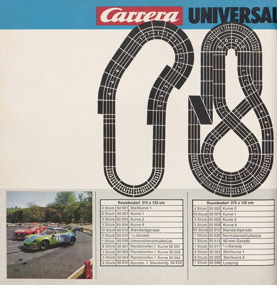 Carrera Autorennbahn Katalog 1975-1976