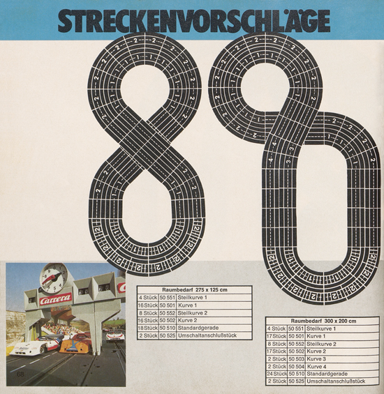 Seite 68 Carrera Autorennbahn Katalog 1975-1976