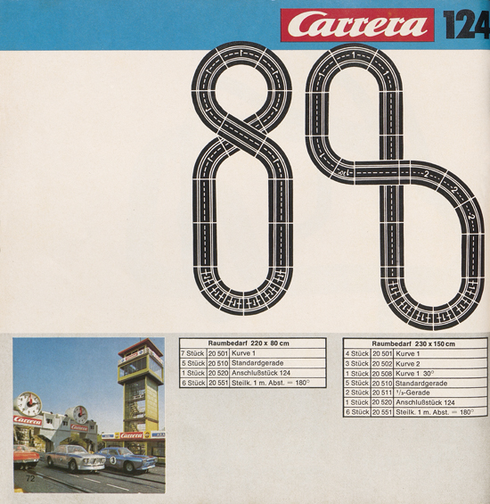 Carrera Autorennbahn Katalog 1975-1976