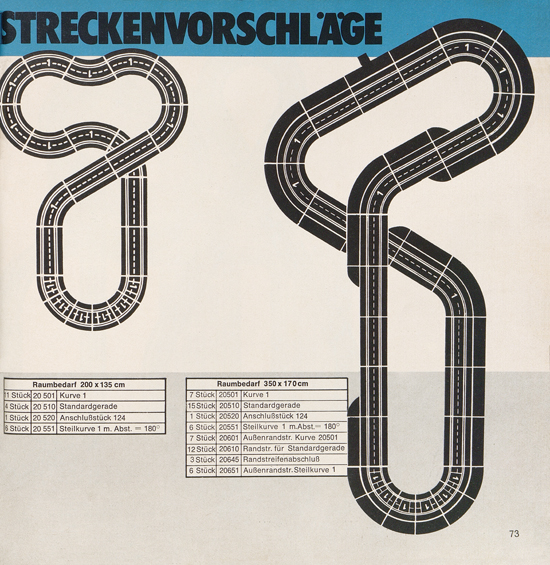 Seite 73 Carrera Autorennbahn Katalog 1975-1976