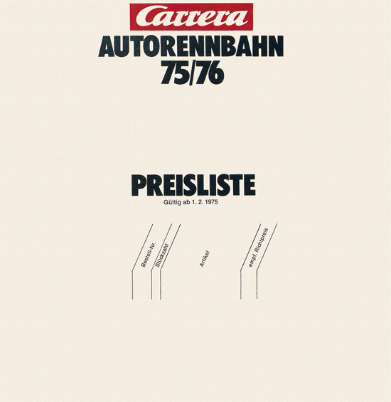Seite 77 Carrera Autorennbahn Katalog 1975-1976