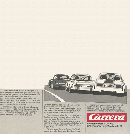 Seite 81 Carrera Autorennbahn Katalog 1975-1976