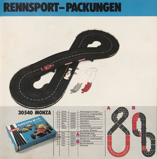 Carrera Autorennbahn Katalog 1976-1977