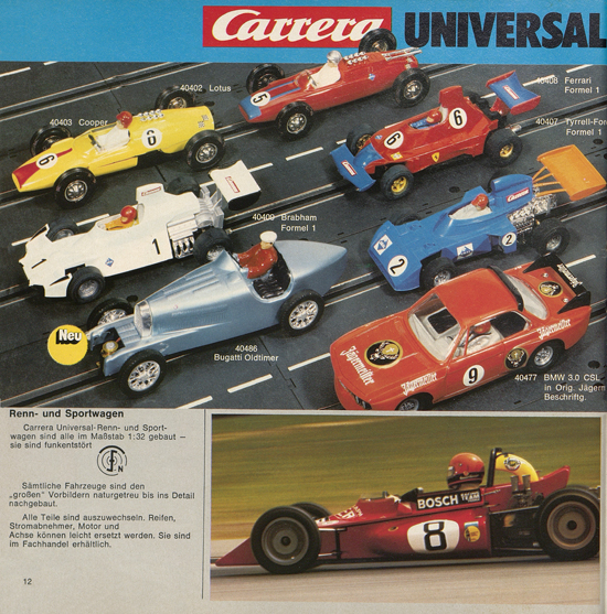 Carrera Autorennbahn Katalog 1976-1977