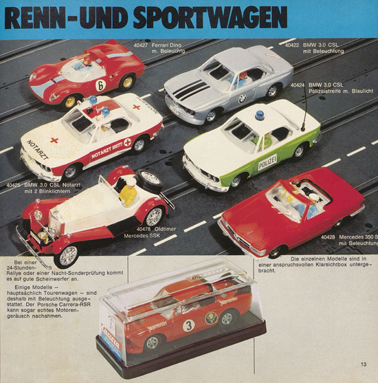 Carrera Autorennbahn Katalog 1976-1977