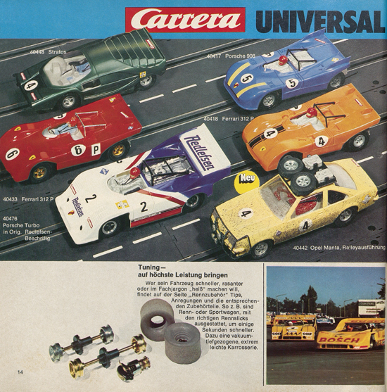 Carrera Autorennbahn Katalog 1976-1977