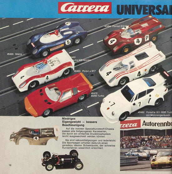 Carrera Autorennbahn Katalog 1976-1977