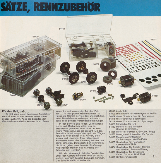 Carrera Autorennbahn Katalog 1976-1977