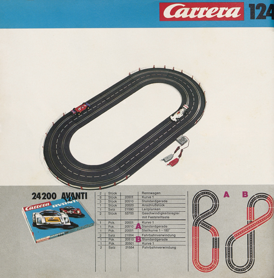 Carrera Autorennbahn Katalog 1976-1977