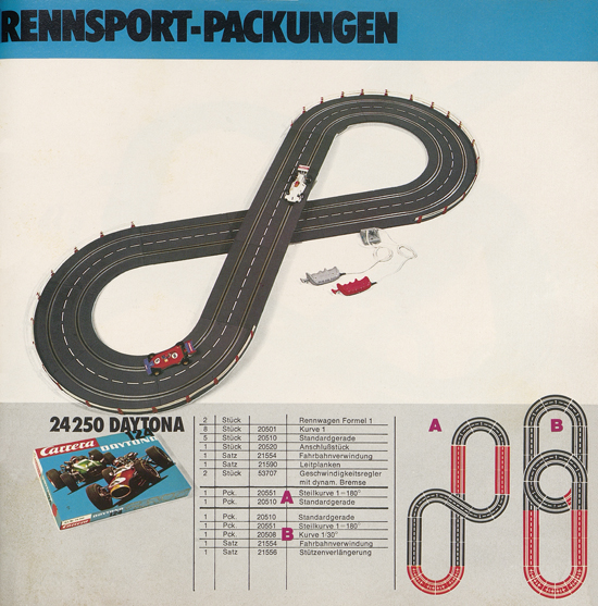 Carrera Autorennbahn Katalog 1976-1977