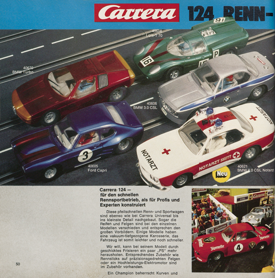 Carrera Autorennbahn Katalog 1976-1977