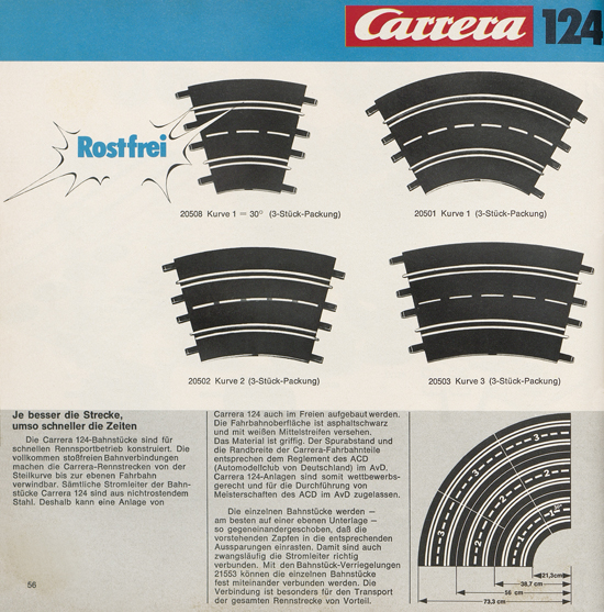 Carrera Autorennbahn Katalog 1976-1977